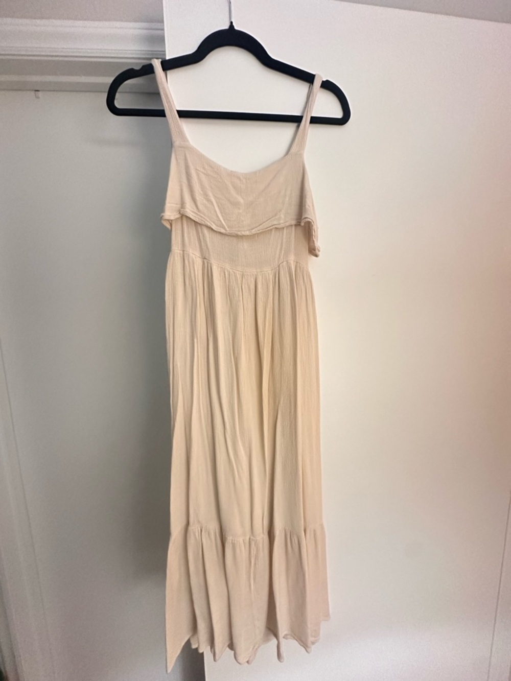 vestique Blush Pink Sleeveless Ruffle Maxi Dress